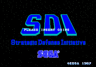 SDI - Strategic Defense Initiative (Japan, old, System 16A, FD1089B 317-0027) Title Screen
